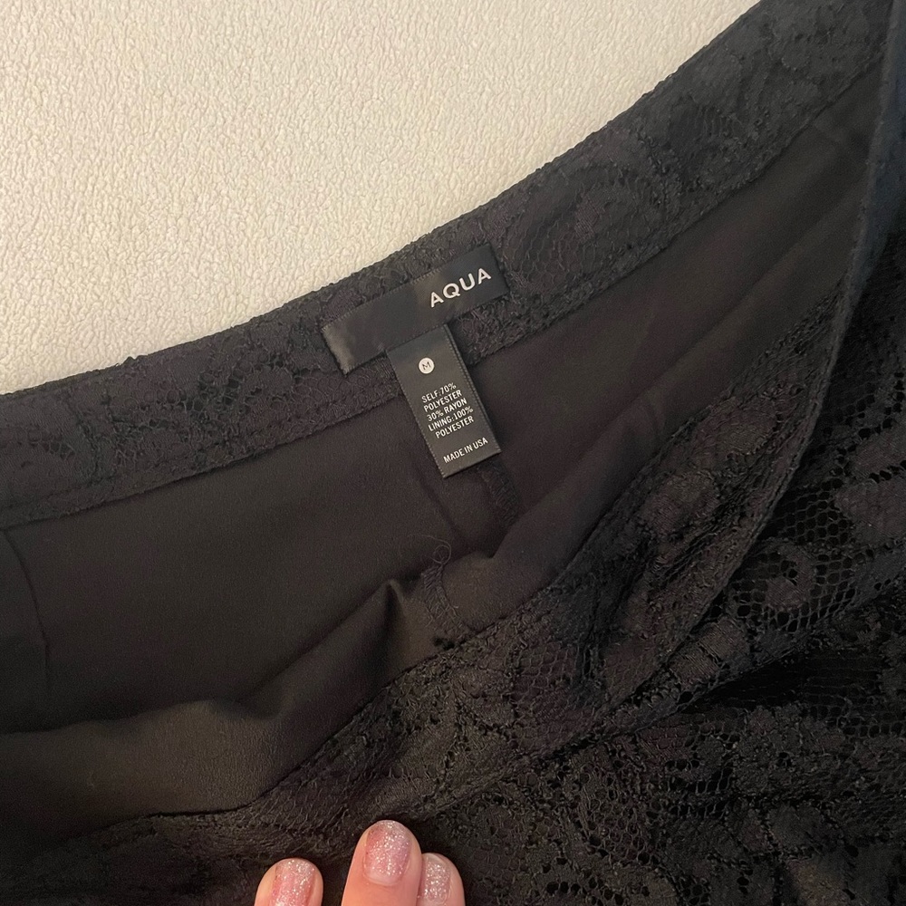 Black lace dressy shorts by aqua.